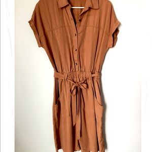 Camel tie dress